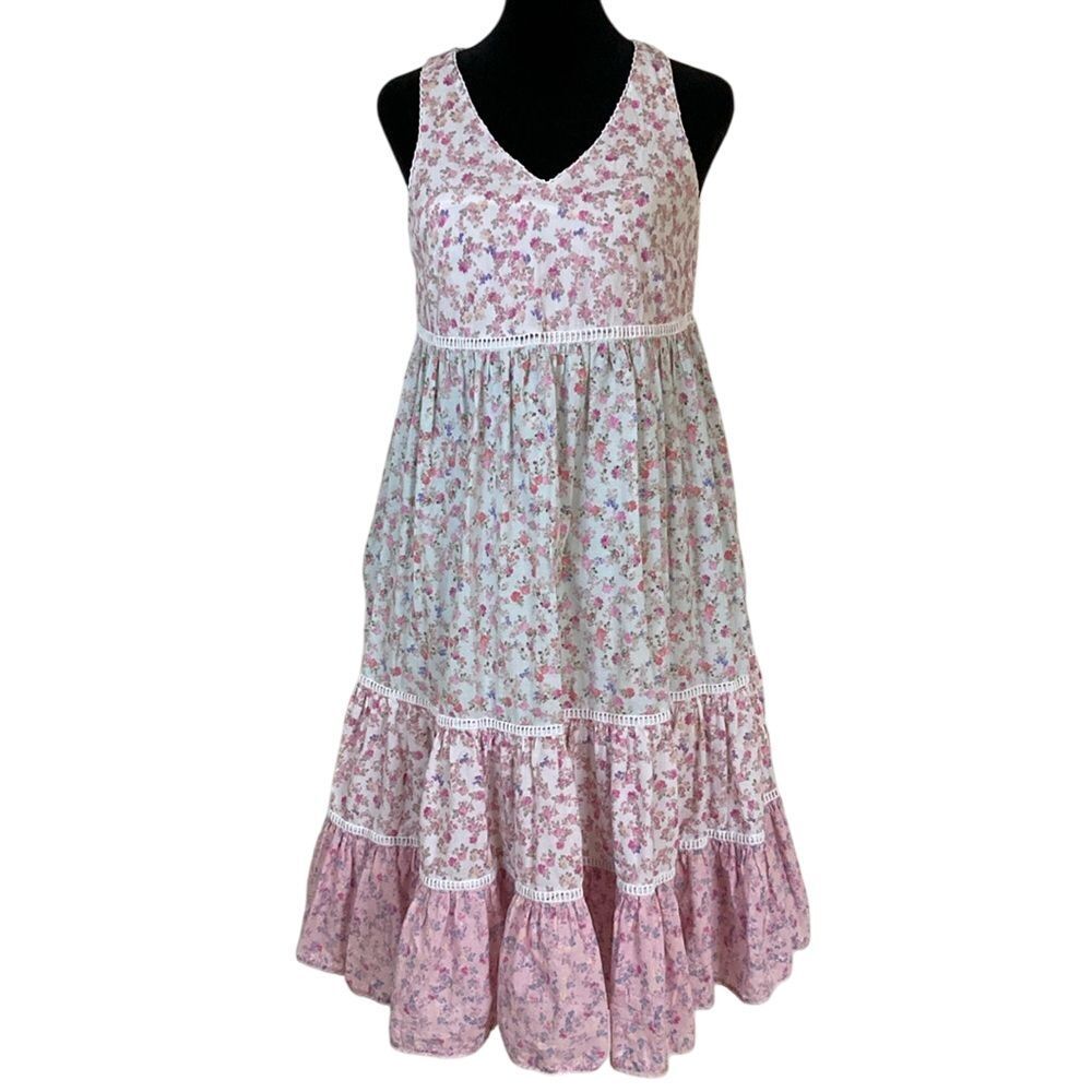 Love Shack‎ Fancy x Target Sleeveless Floral Dress Size XXS Pastels Cottagecore